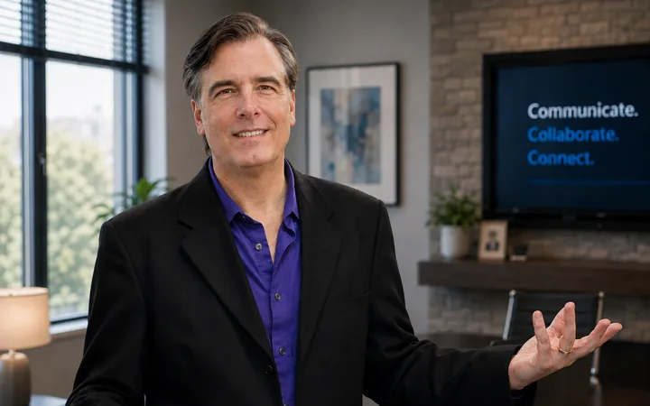 Toby Martini smiling and gesturing in a conference-room setting.